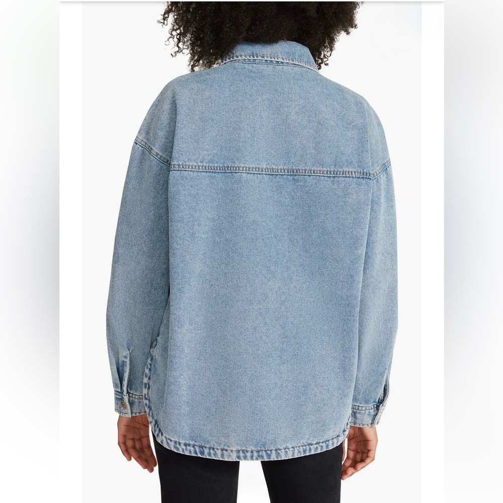 STEVE MADDEN Denim Shirt Jacket in Color Washed Blue - Picture 3 of 13
